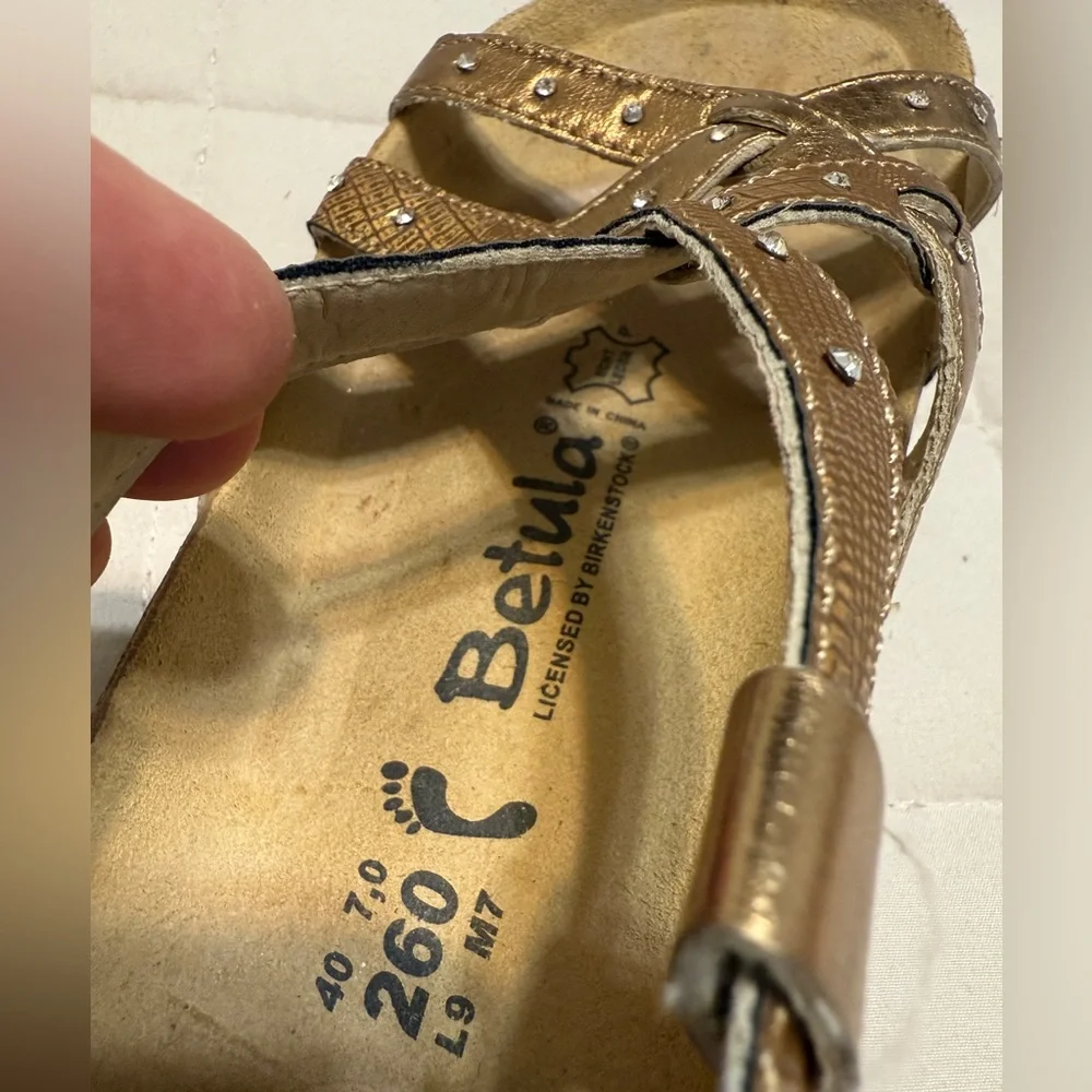 Birkenstock Betula Women's Sandals in Metallic Bronze/Rose Gold - Picture 4 of 5